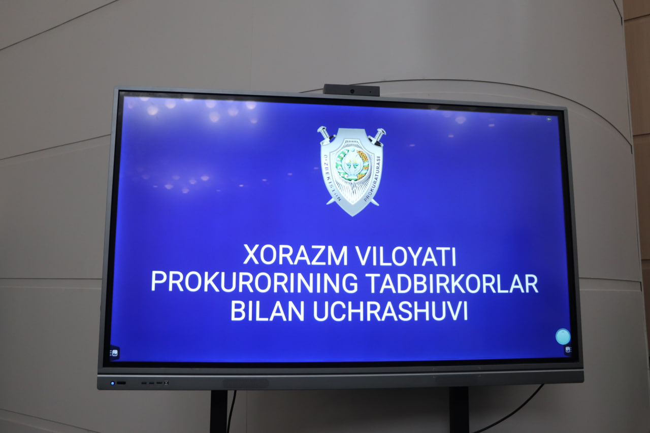 Xorazm viloyati prokurori Qo‘shko‘pir tumanida tadbirkorlar bilan uchrashuv o‘tkazdi